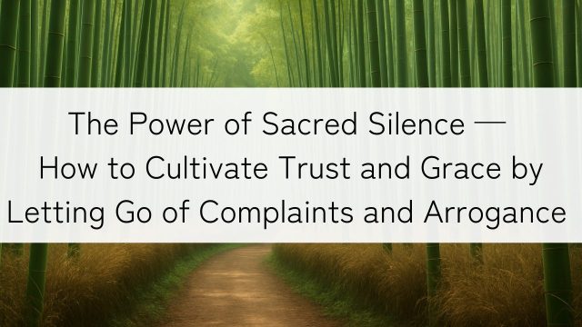 A peaceful bamboo forest symbolizing sacred silence
